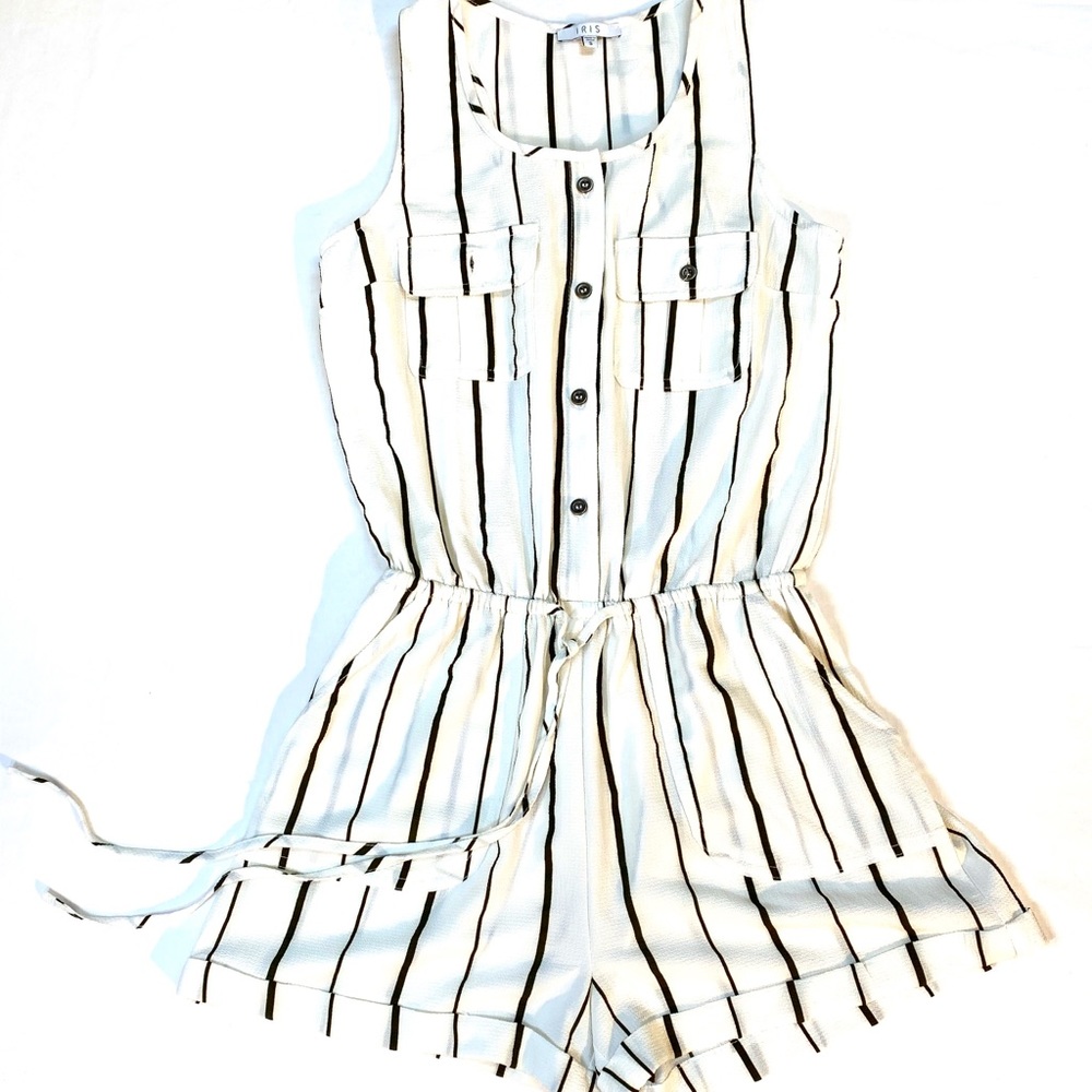 Iris Stripped Romper | Short Jumpsuit